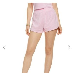 BP. Terry Cloth Shorts In Pink Opal